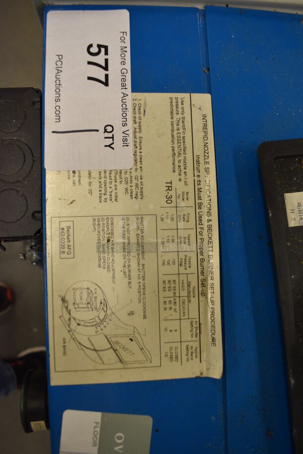 Slant Fin Model TR-30 PT Metal Oil Fired Cast Iron Boiler. 151,000 BTU. 25x26x35. (north basement 004) - Image 7 of 7
