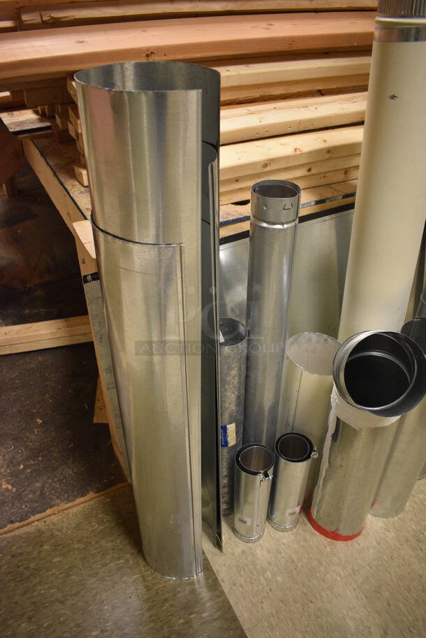 ALL ONE MONEY! Lot of Various Metal Duct Pieces! includes 6x6x48. (room 103) - Image 2 of 5