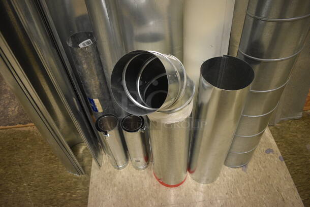 ALL ONE MONEY! Lot of Various Metal Duct Pieces! includes 6x6x48. (room 103) - Image 3 of 5