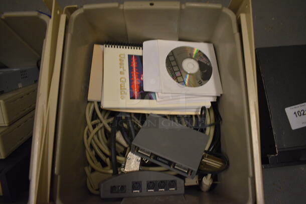 ALL ONE MONEY! Lot of 2 Bins of Various Items Including Drives! (south basement 024) - Image 3 of 4