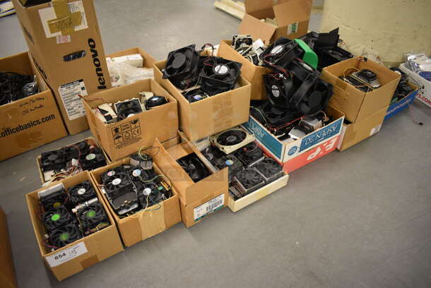 ALL ONE MONEY! Lot of Various Computer Fans and Parts! (south basement 019)