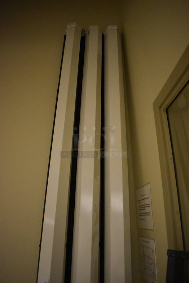 3 Da-Lite White Pull Down Projector Screens. 113". 3 Times Your Bid! (room 105) - Image 4 of 5