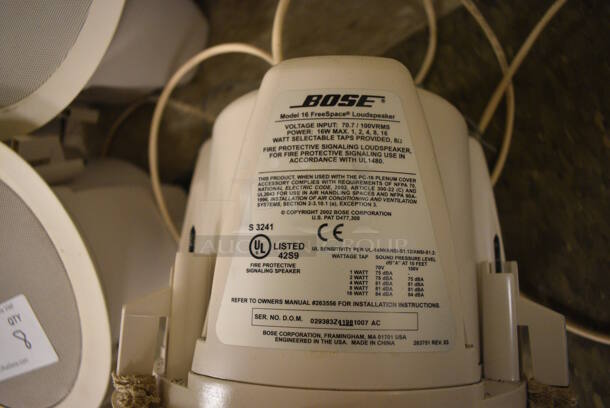 8 Bose Model 16 FreeSpace Ceiling Mount Loudspeakers. 9.5x9.5x6.5. 8 Times Your Bid! (room 105) - Image 6 of 6