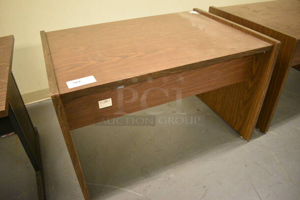 3 Wood Pattern Tables. 42x29.5x27. 3 Times Your Bid! (north basement 004) - Image 2 of 4