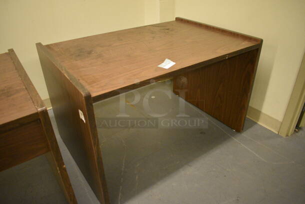 3 Wood Pattern Tables. 42x29.5x27. 3 Times Your Bid! (north basement 004) - Image 4 of 4