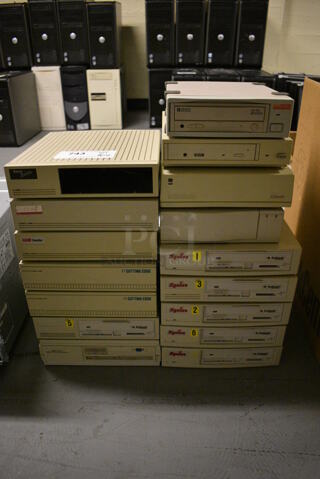 16 Various Cd Burner Units Including Cutting Edge, DataStor and Spin. Includes 10x10.5x2.5, 16 Times Your Bid! (south basement 012)