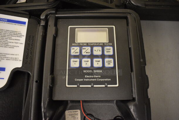3 Electro-therm Model SH6A Multi Probe Temperature Tester in Hard Case. 9.5x6.5x3.5. 3 Times Your Bid! (north basement 004) - Image 2 of 7