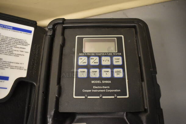 3 Electro-therm Model SH6A Multi Probe Temperature Tester in Hard Case. 9.5x6.5x3.5. 3 Times Your Bid! (north basement 004) - Image 3 of 7