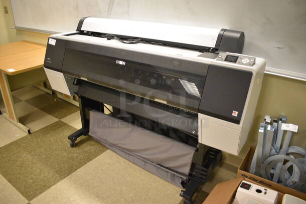 Epson Stylus Pro 9900 Metal Floor Style Large Format Printer. 73.5x26x48. (room 105) - Image 4 of 9