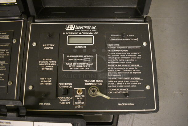 3 JB Industries Electronic Vacuum Gauge in Hard Case. 10x7.5x4. 3 Times Your Bid! (north basement 004) - Image 3 of 7