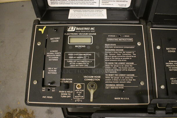 3 JB Industries Electronic Vacuum Gauge in Hard Case. 10x7.5x4. 3 Times Your Bid! (north basement 004) - Image 4 of 7
