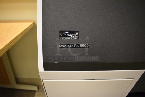 Epson Stylus Pro 9900 Metal Floor Style Large Format Printer. 73.5x26x48. (room 105) - Image 9 of 9