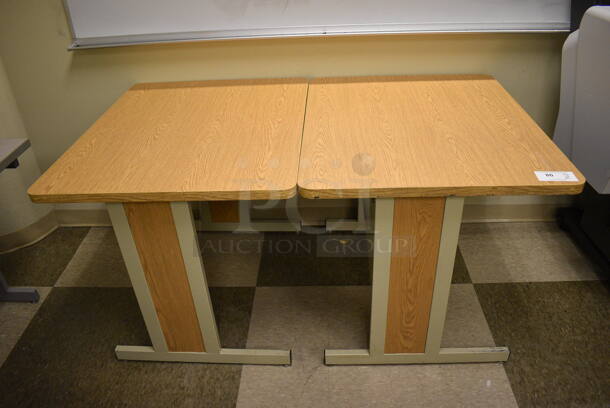2 Wood Pattern Tables. 35.5x29.5x30. 2 Times Your Bid! (room 105) - Image 2 of 5