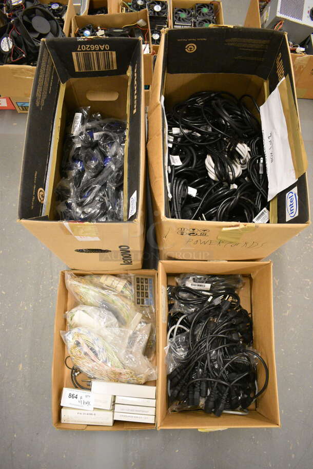 ALL ONE MONEY! Lot of 4 Boxes of Various Wires! (south basement 019)