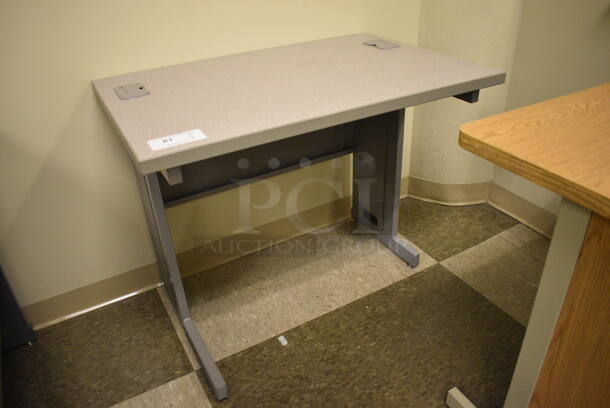 Gray Table. 36x24x29. (room 105) - Image 1 of 3