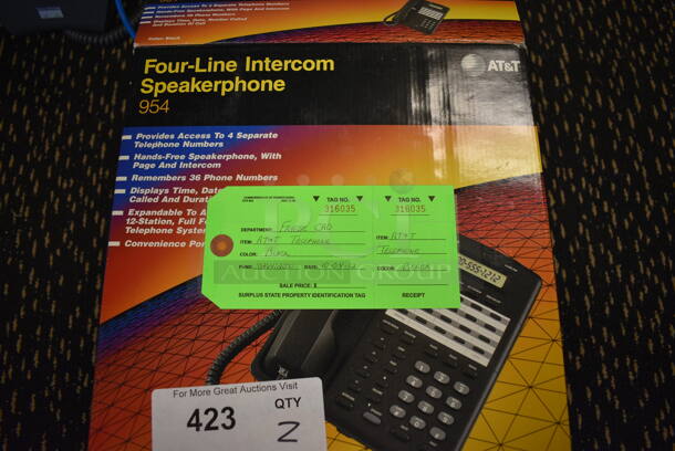 2 IN ORIGINAL BOX! Four Line Intercom Speakerphones. 8x9x4.5. 2 Times Your Bid! (room 204) - Image 4 of 4