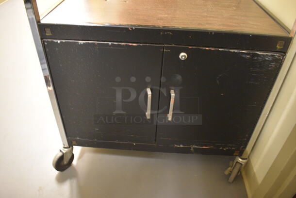 2 Metal AV Cart on Commercial Casters. 31x23x54, 31x20x54. 2 Times Your Bid!  (south basement hallway by 022) - Image 2 of 4