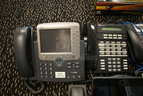 7 Various Corded Office Telephones. Includes 10x9x6. 7 Times Your Bid! (room 204) - Image 2 of 5