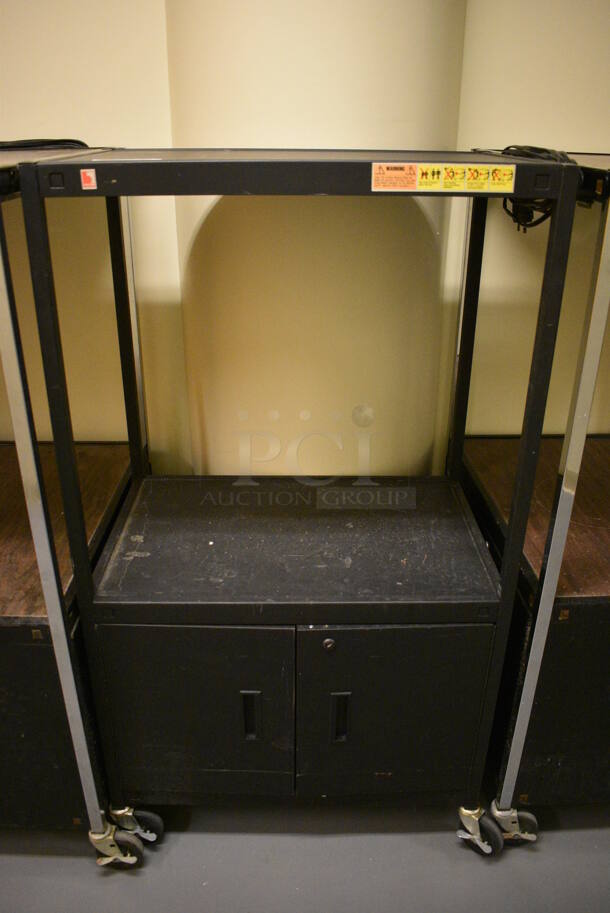 Metal AV Cart on Commercial Casters. 31x20x54. (south basement hallway by 022)