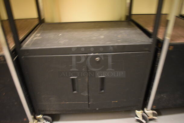Metal AV Cart on Commercial Casters. 31x20x54. (south basement hallway by 022) - Image 2 of 3