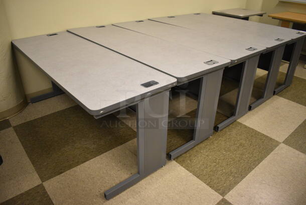 5 Gray Tables. 72x24x29. 5 Times Your Bid! (room 105) - Image 5 of 6