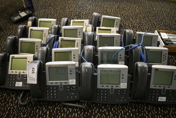 17 Cisco Corded Office Telephones. 11x6x7. 17 Times Your Bid! (room 204)