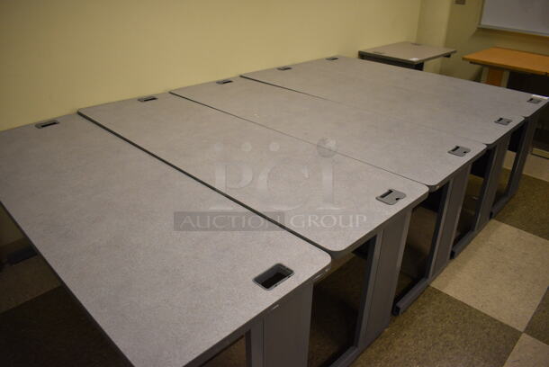 5 Gray Tables. 72x24x29. 5 Times Your Bid! (room 105) - Image 6 of 6