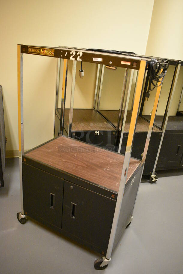 3 Metal AV Cart on Commercial Casters. 31x20x54, 31x23x54. 3 Times Your Bid!  (south basement hallway by 022) - Image 2 of 4