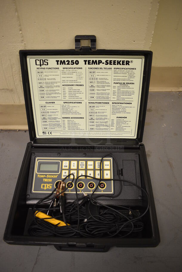 CPS TM250 Temp Seeker in Hard Case. 12x10x3. (north basement 004) - Image 4 of 5