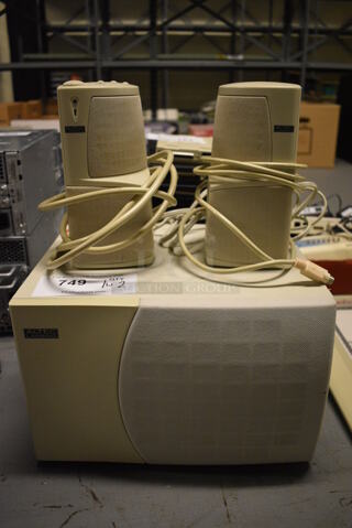 Set of Subwoofer and 2 Altec Speakers. 13x8x6, 3.5x4.5x7. (south basement 012)
