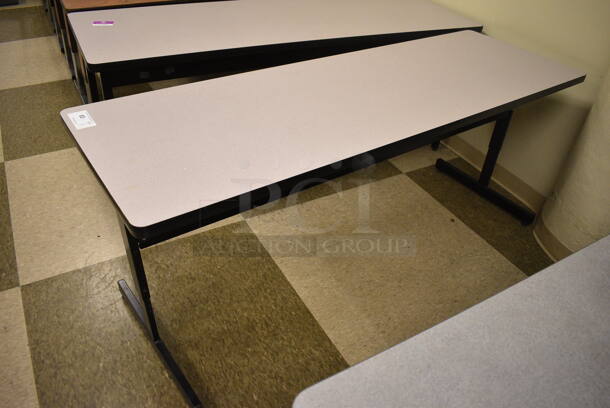 Gray Table. 71.5x23.5x29.5. (room 105) - Image 1 of 4