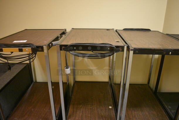 3 Metal AV Cart on Commercial Casters. 31x20x54, 31x23x54. 3 Times Your Bid!  (south basement hallway by 022) - Image 4 of 4