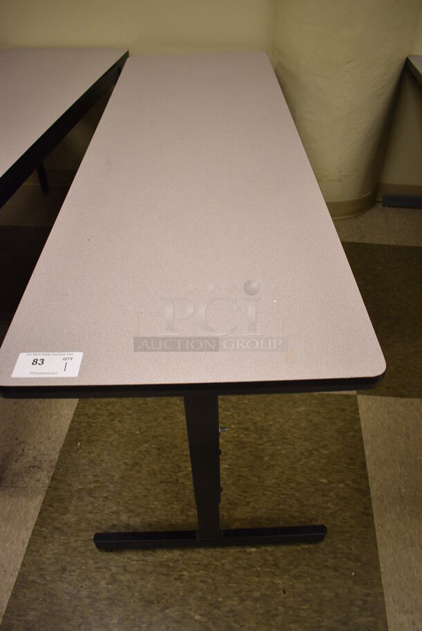 Gray Table. 71.5x23.5x29.5. (room 105) - Image 2 of 4