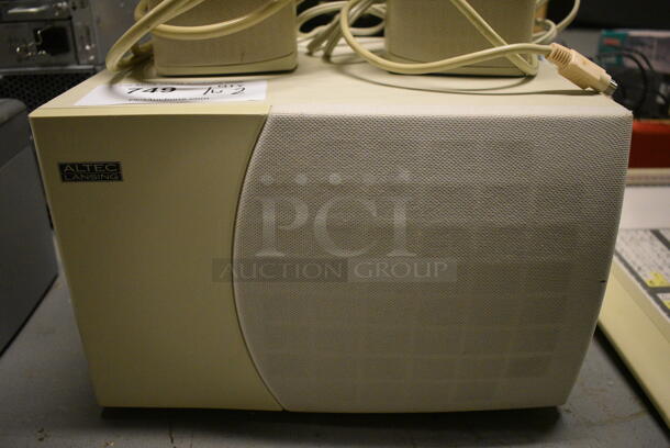 Set of Subwoofer and 2 Altec Speakers. 13x8x6, 3.5x4.5x7. (south basement 012) - Image 3 of 5