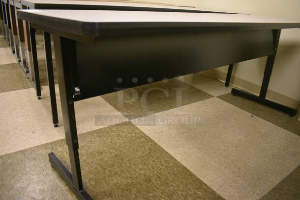 Gray Table. 71.5x23.5x29.5. (room 105) - Image 4 of 4