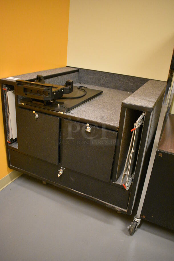 CUSTOM BUILT Security Station for Bed of Pick Up Truck. Does Not Come w/ Dolly. BUYER MUST REMOVE: Give Yourself Ample Time To Remove This Item on Pick Up Day. 40x39x30 - Image 2 of 8