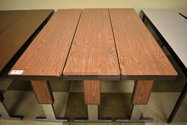 3 Wood Pattern Tables. 72x18x29. 3 Times Your Bid! (room 105)