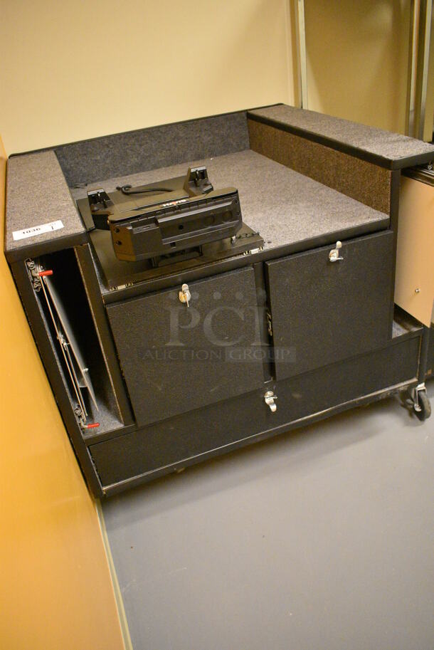 CUSTOM BUILT Security Station for Bed of Pick Up Truck. Does Not Come w/ Dolly. BUYER MUST REMOVE: Give Yourself Ample Time To Remove This Item on Pick Up Day. 40x39x30 - Image 4 of 8