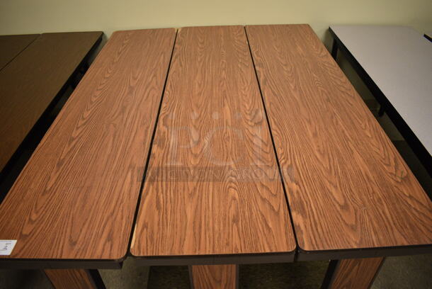 3 Wood Pattern Tables. 72x18x29. 3 Times Your Bid! (room 105) - Image 2 of 5