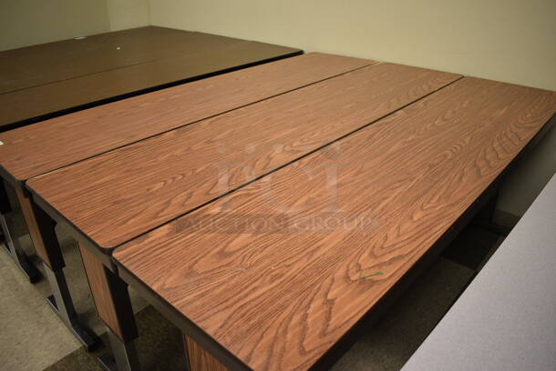 3 Wood Pattern Tables. 72x18x29. 3 Times Your Bid! (room 105) - Image 4 of 5