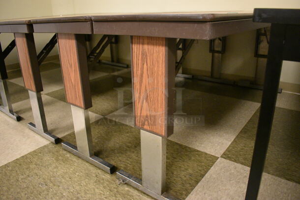 3 Wood Pattern Tables. 72x18x29. 3 Times Your Bid! (room 105) - Image 5 of 5