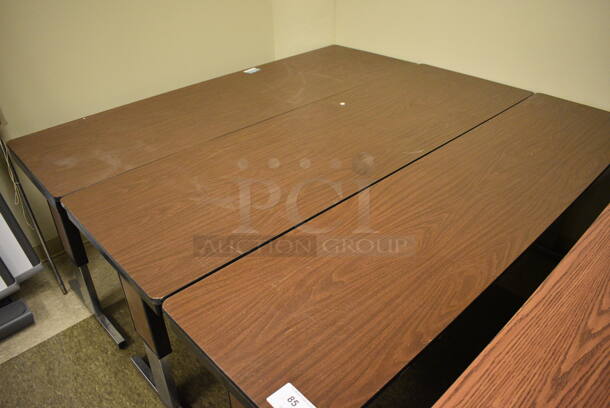 3 Wood Pattern Tables. 72x18x29. 3 Times Your Bid! (room 105) - Image 3 of 4