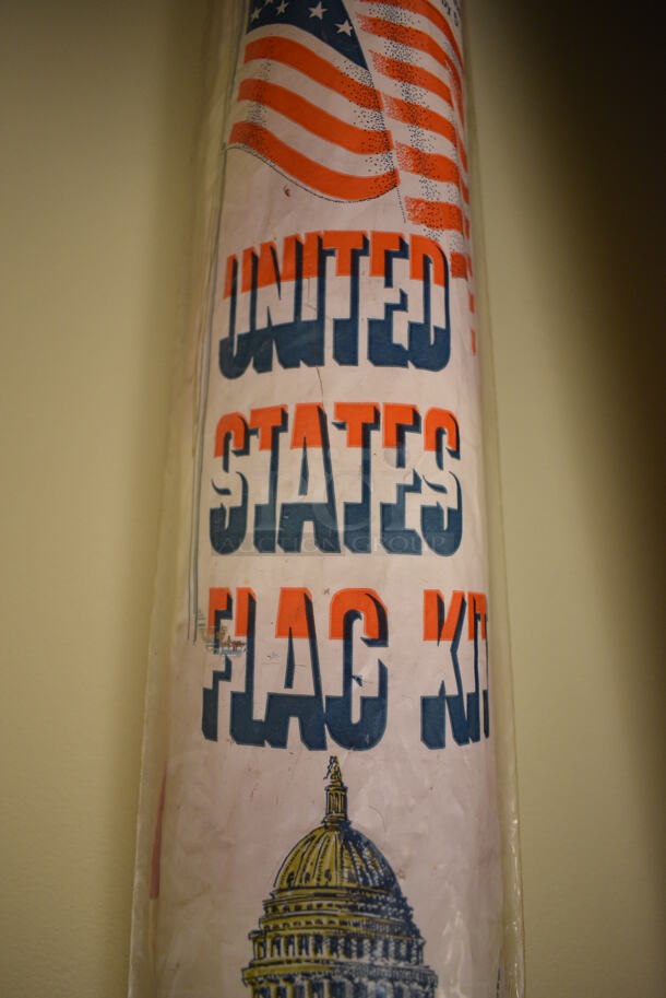United States Flat Kit. 70". Flag: 5'x3'. (room 105) - Image 2 of 5