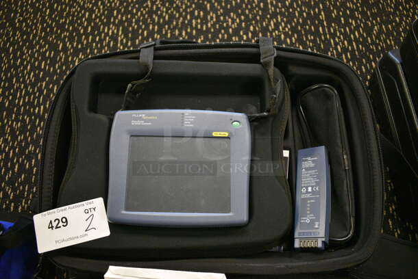 2 Fluke Networks EtherScope Network Assistants in Soft Case. 18x13x6. 2 Times Your Bid! (room 204)