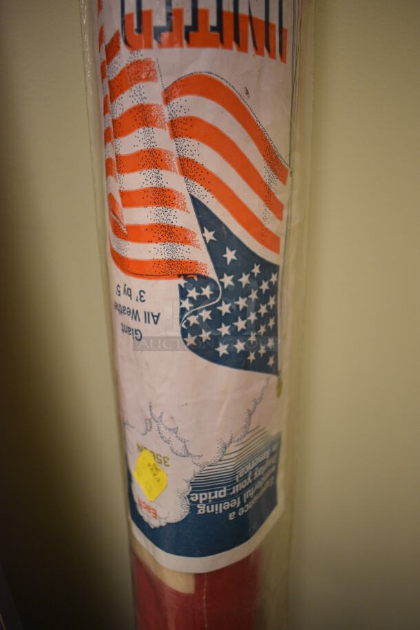 United States Flat Kit. 70". Flag: 5'x3'. (room 105) - Image 4 of 5