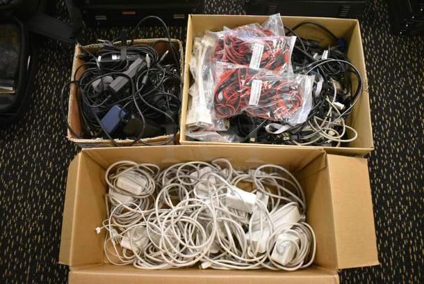 ALL ONE MONEY! Lot of 3 Boxes of Various Wires! (room 204)