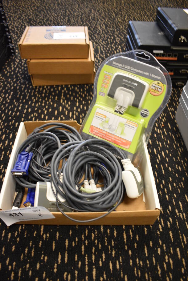 ALL ONE MONEY! Lot of Various Wires and USB Manager. (room 204)