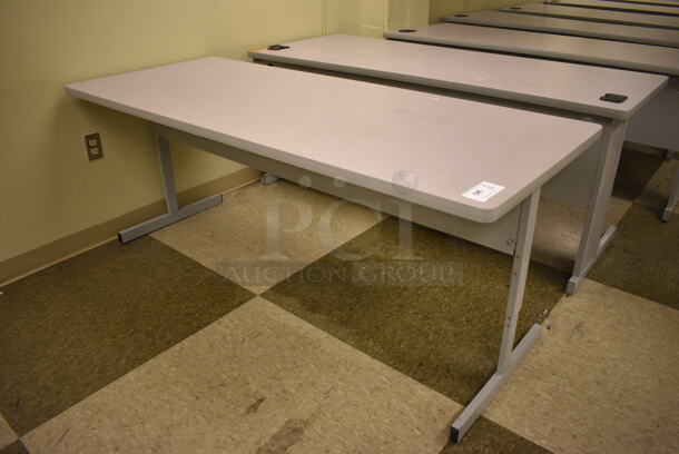 3 Gray Tables. 71.5x29.5x29. 3 Times Your Bid! (north basement 004b) - Image 2 of 4