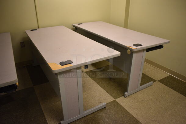 4 Gray Tables. 71.5x29.5x29. 4 Times Your Bid! (north basement 004b) - Image 3 of 3
