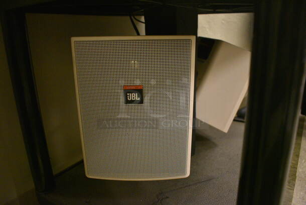Black AV Cart w/ Gemini TT02 Full Manual Direct Drive Turntable Record Player, GEM Sound GL-99 Power Conditioner and Light Module, Sony Disc Player and 2 JBL Speakers on Commercial Casters. 27x18x45 - Image 12 of 12